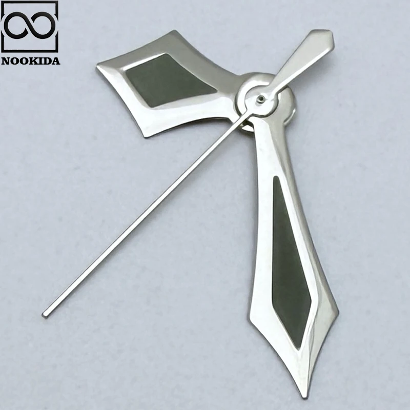 NOOKIDA в форме меча, зеленые светящиеся стрелки для часов NH35/NH36/4R/7S, модифицированный механизм, серебряные/розовые стрелки для часов, стрелки «сделай сам»
