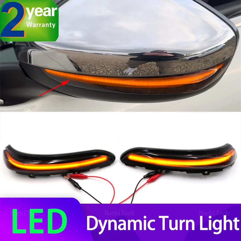 2PS LED Dynamic Turn Signal Light Mirror Indicator Blinker Lamp for Peugeot 208 2008 12-22 Citroen C3 MK3 C4 Cactus Opel Corsa F