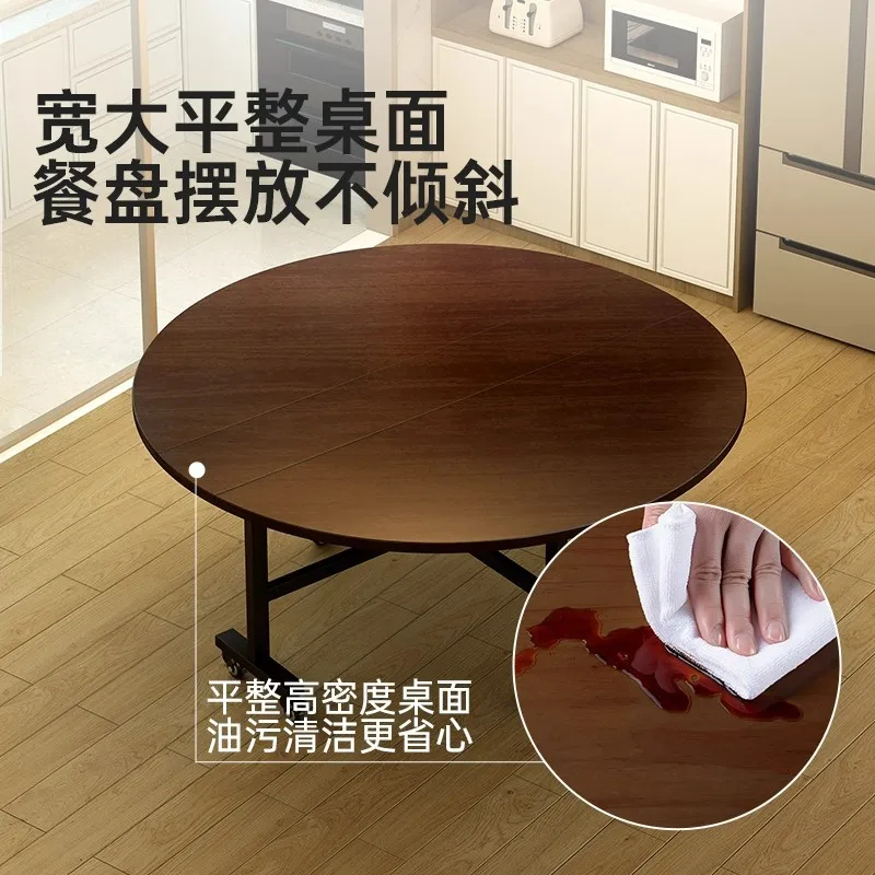 Folding Round Dining Set Household Turntable 12–15 People Large Capacity 2026 New Foldable Dining Furniture