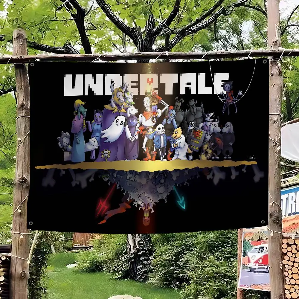 Hot Video Game U-Undertale Classic Movie Printed Large Flag Art Science Fiction Room Home Decor Decor Banner
