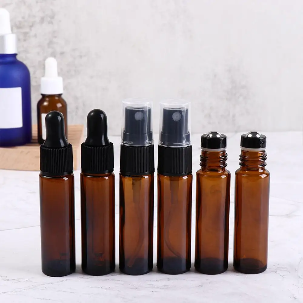 Containers Aromatherapieflessen Massageoliefles Roll-on fles Hervulbare flessen Glazen druppelflessen Spuitfles