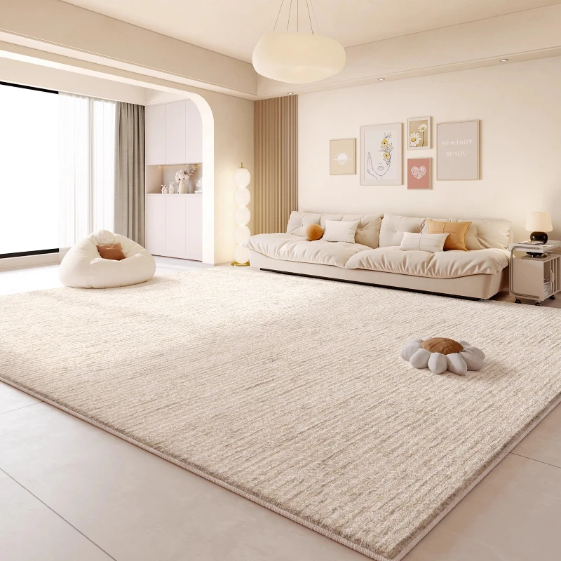 

Cream Style Living Room Decoration Rug Light Luxury Rugs for Bedroom Fluffy Soft Cloakroom Carpet Household Washable Floor Mat