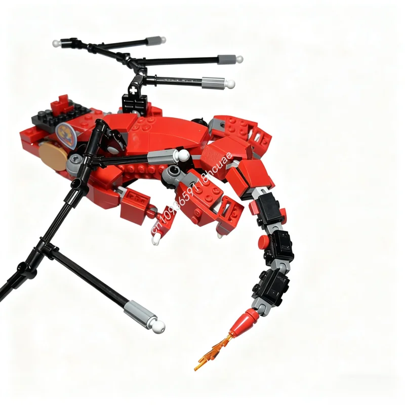 345 個 MOC レッドドラゴン城モデルビルディングブロック DIY 建築組み立てるクラフトおもちゃクリエイティブレンガ子供クリスマスギフト