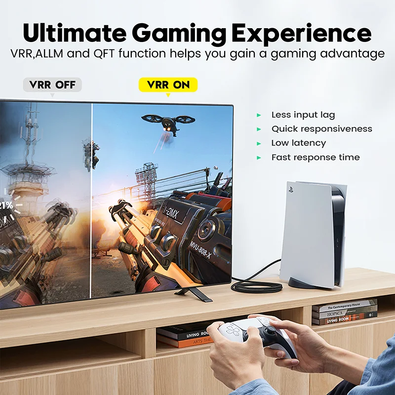 Displayport 1.4 Kabel 8K 60Hz Mini DP zu DP Kabel 4K Ultra HD Video Audio Kabel für Laptop TV Xbox Projektor Monitor – Detail 6