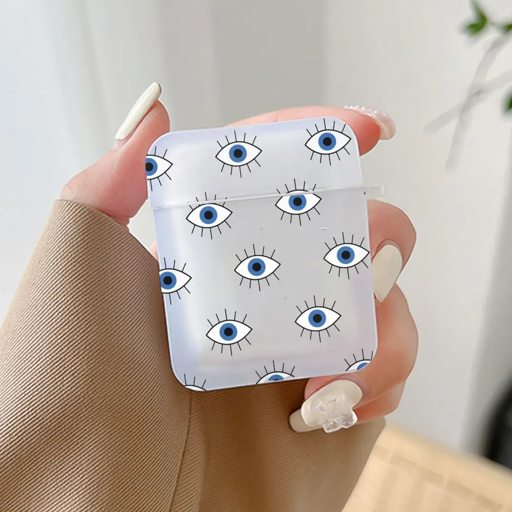 Lucky Eye Blue Evil Eye Print Kopfhörer hülle für Airpods 3 2 1 kabellose Kopfhörer schutzhülle für Air Pods Pro 2 Zubehör