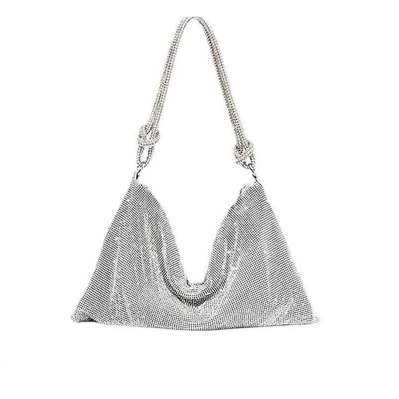 

2024 New Cross-border Women's Bag Diamond-inlaid Handbag Banquet Dinner Bag Rhinestone Bag Armpit Bag Hand Carry Small Bag