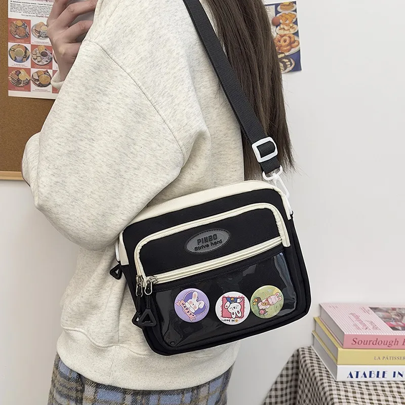 

New Japanese Harajuku Ita Bag Women Transparent PVC Pocket Itabag High School Girls Crossbody Shoulder Bag