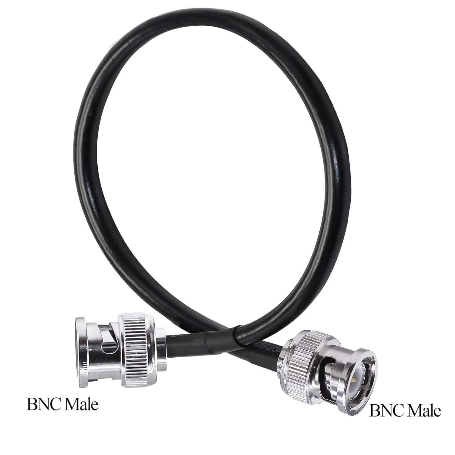 (2PCS) RG58 BNC Cable 50 ohm BNC Jumper, 12 inch (30cm) Low Loss BNC Male to BNC Male Extension Coax Cable for Antenna Analyzer