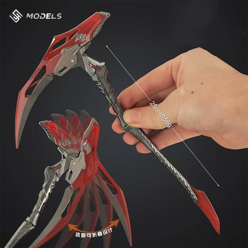 25cm arena breakout reaper foice modelo dobrável ornamento de metal faca brinquedo espada adereços decorações de mesa presentes coleções