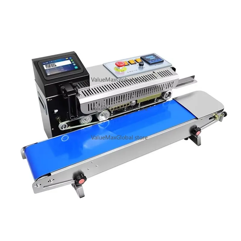 Automatic Plastic Bag Sealer Continuous Band Sealing Machine With Date Code Printing