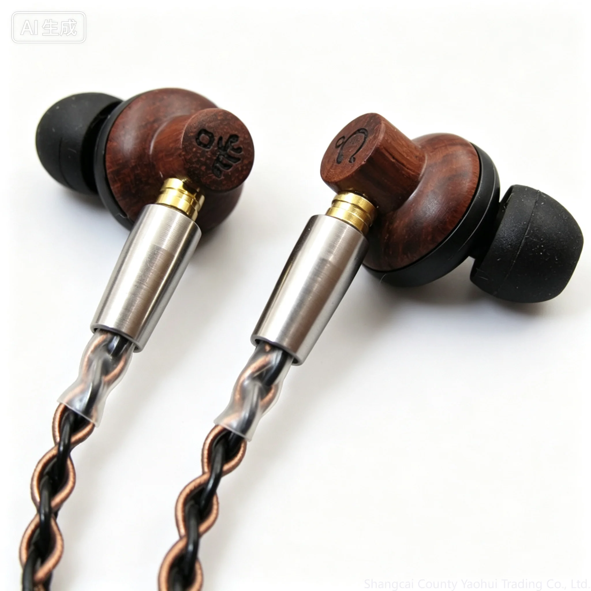 For Flagship Custom DIY Vintage HiFi In-ear Headphones, Wooden Housing, MMCX Detachable Cable, High-fidelity Sound Quality
