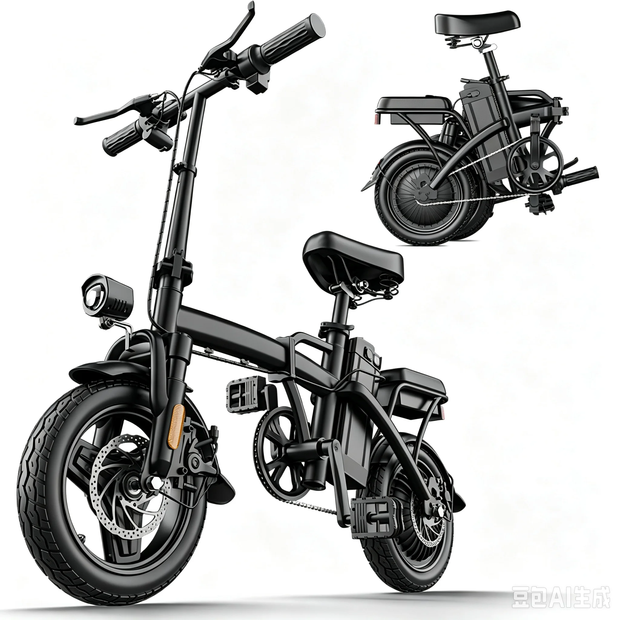 G11 14 Inch Folding Electric Bike 48V 500W 10Ah Battery Max 32km/h 3 Riding Modes Dual Disc Brake Adult Urban Commuter Foldable Ebike