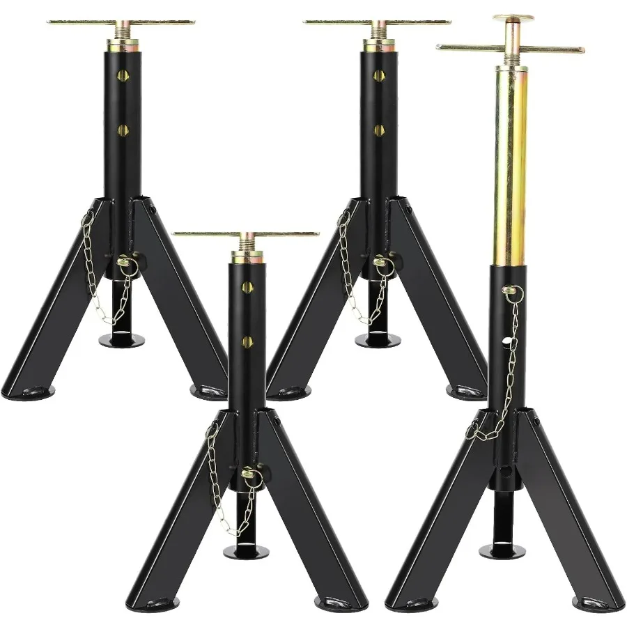 

Комплект из 4 вилок стабилизаторов для автофургонов, 3 т (6000 фунтов), телескопические регулируемые опорные стойки 16–30 дюймов для туристических прицепов, 5 колес и C