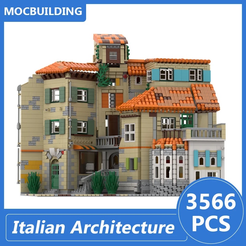 

Italian Architecture Scene Model Moc Building Blocks Diy Assemble Bricks Display Collection Educational Xmas Toys Gifts 3566PCS