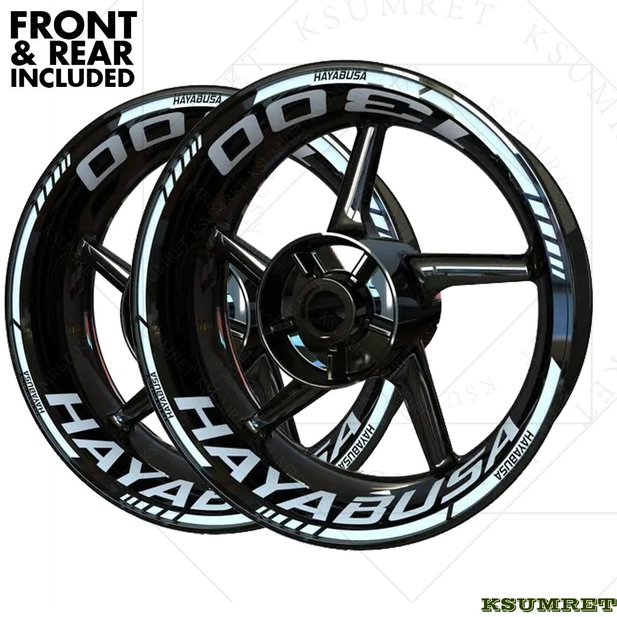 Vinyl SUZUKI HAYABUSA 1300 Wheel Sticker HAYABUSA 1300 Logo Motorcycle Rim Decal Stickers Set