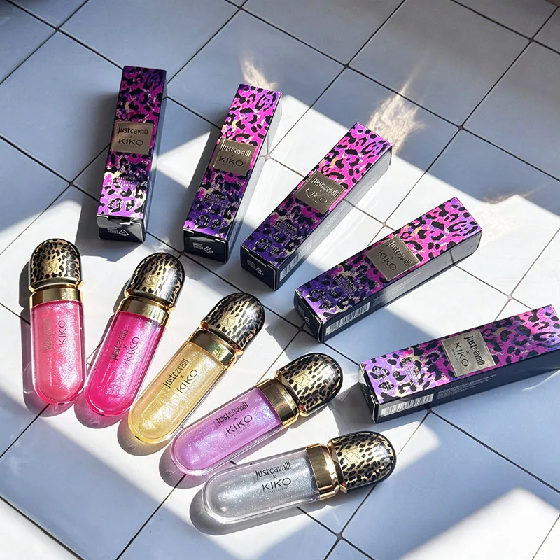 KIKO Original 5 Colors Just Cavalli X Milano 3D Hydra Lip Gloss Rebel Edition Lasting Non-stick Cup Natural Moisturizing Makeup