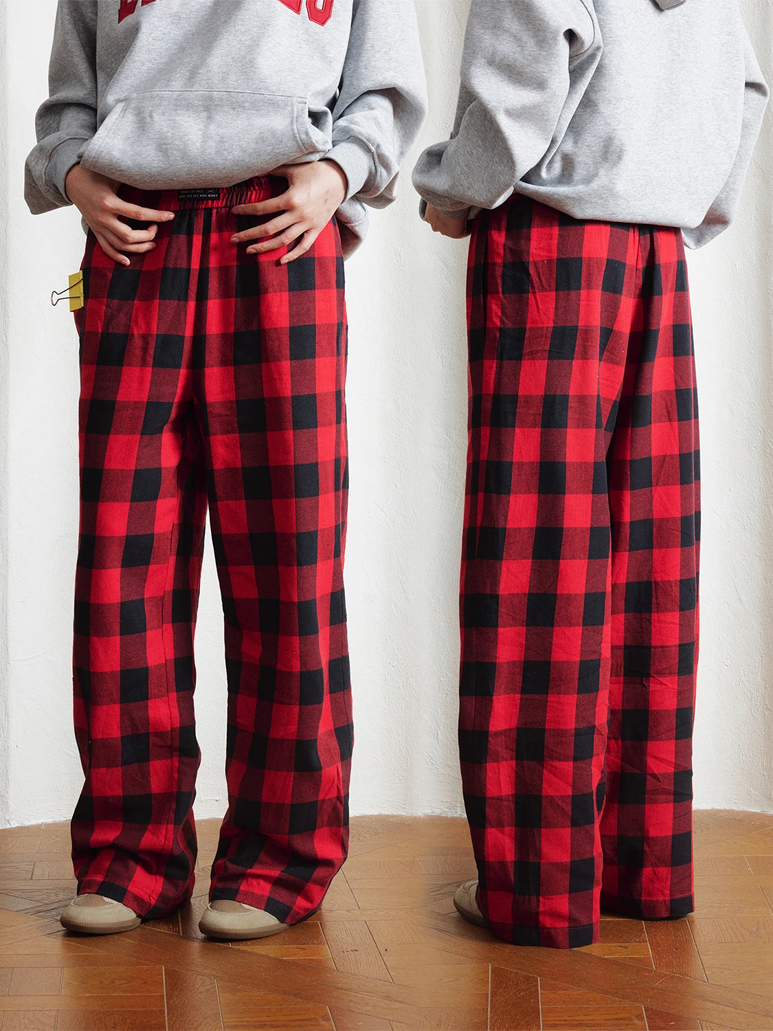 

Американские ретро-брюки в стиле кампус, женские повседневные брюки с клетчатым узором, удобные, свободного кроя, хлопковые, с завышенной талией