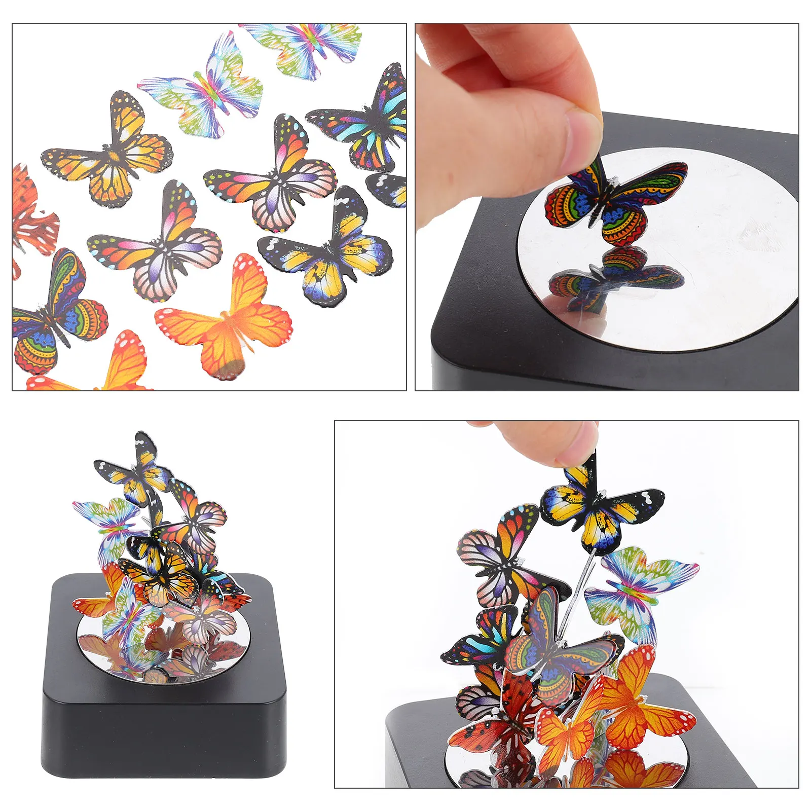 

Magnetic Ornaments Desk Decorate Office Butterfly Living Room Desktop Fidget Toys Decorations Stress
