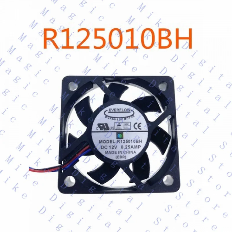 

UU FOR EVERFLOW R125010BH DC 12V 0.25A 3-wire 50x50x10mm Server Cooling Fan