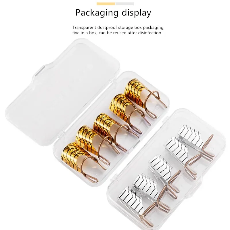 5 Stks/set Nail Art Reusablee Aluminium Nagel Pallets Tips Vormen Voor Uitbreiding Manicure Nail Tips Gids Builder Gereedschap Kit