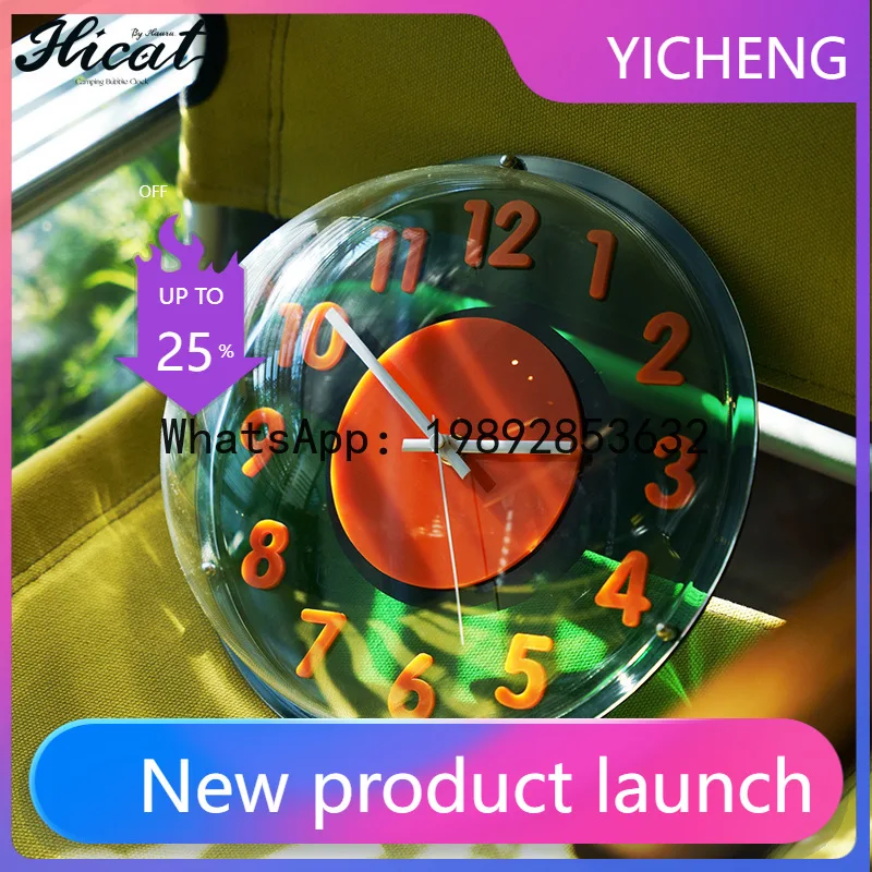 

Zb fashion home decor creative internet-famous bubble clock wall hanging dual-use decoration living room green transparent clock