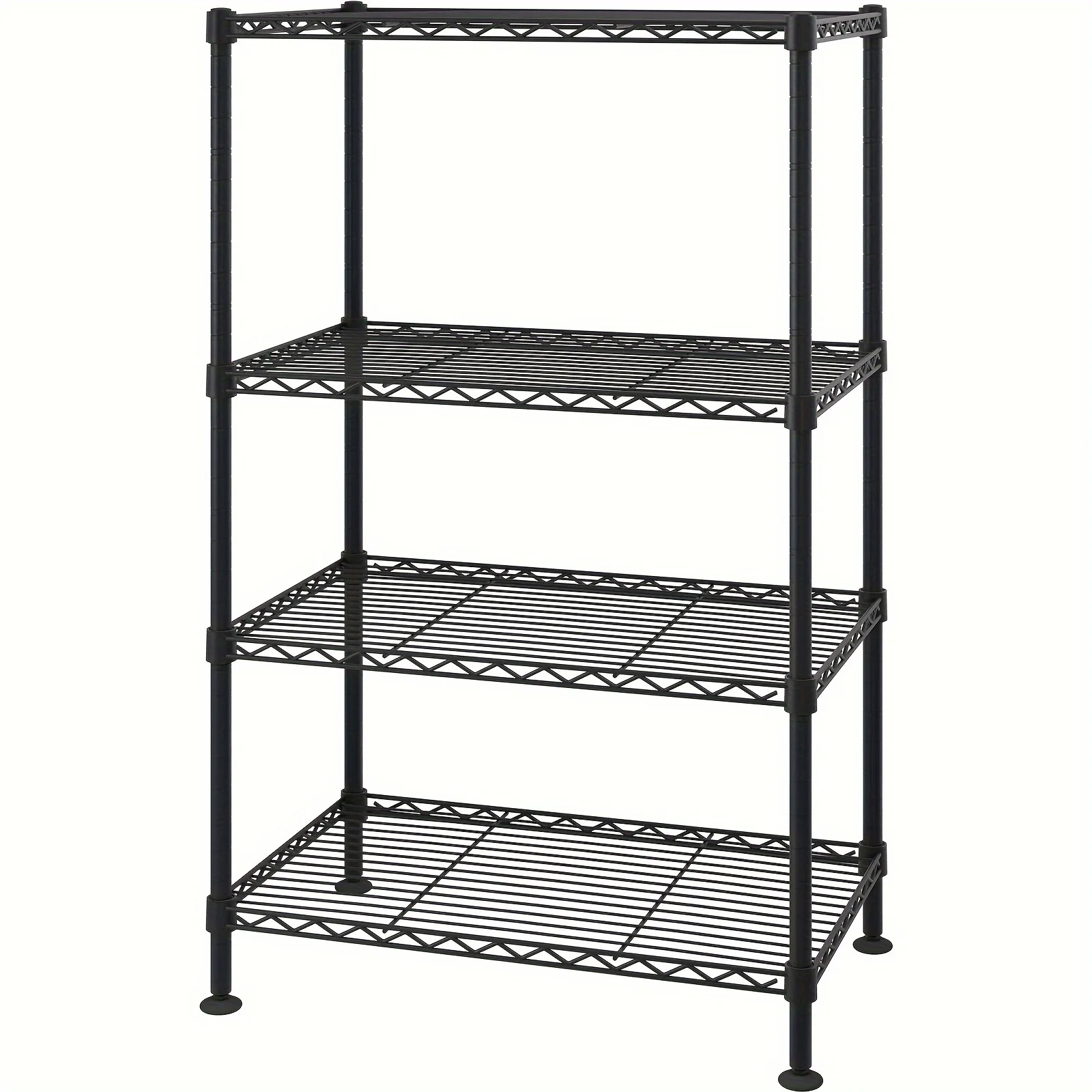 

1pc 4-Tier Welded Wire Shelving, Four-layer Iron, Freely Adjustable Layer Spacing, Black, Household Metal Layer Rack