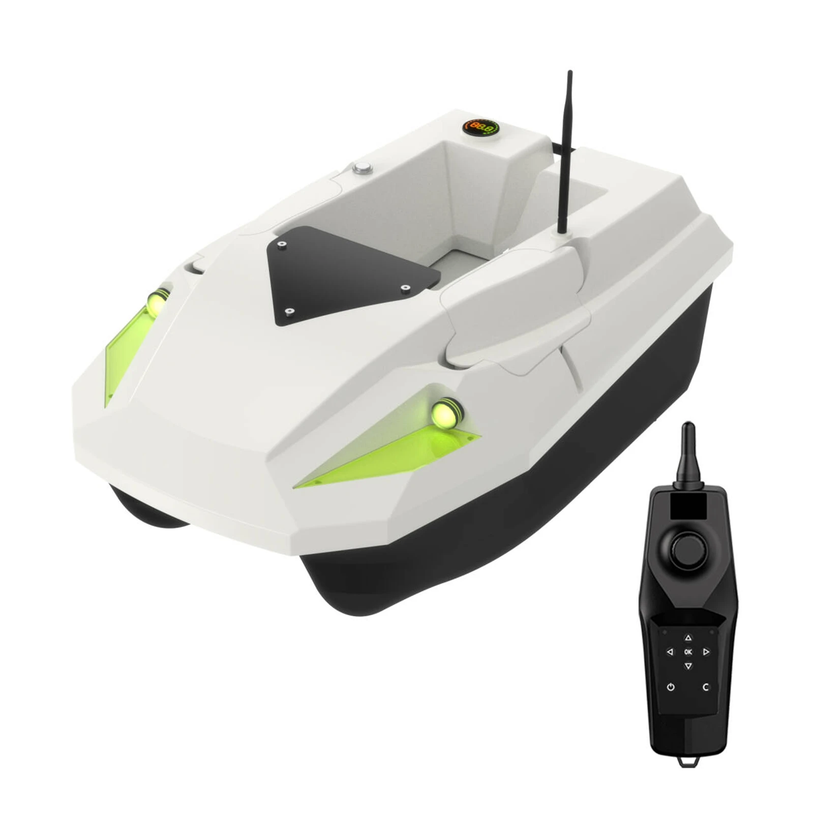 

Dual Batteries Fishing Bait Boat 12V High Powered RC Fishing Bait Boat Dual Batteries 500m Remote Range Fishing Feeder Device
