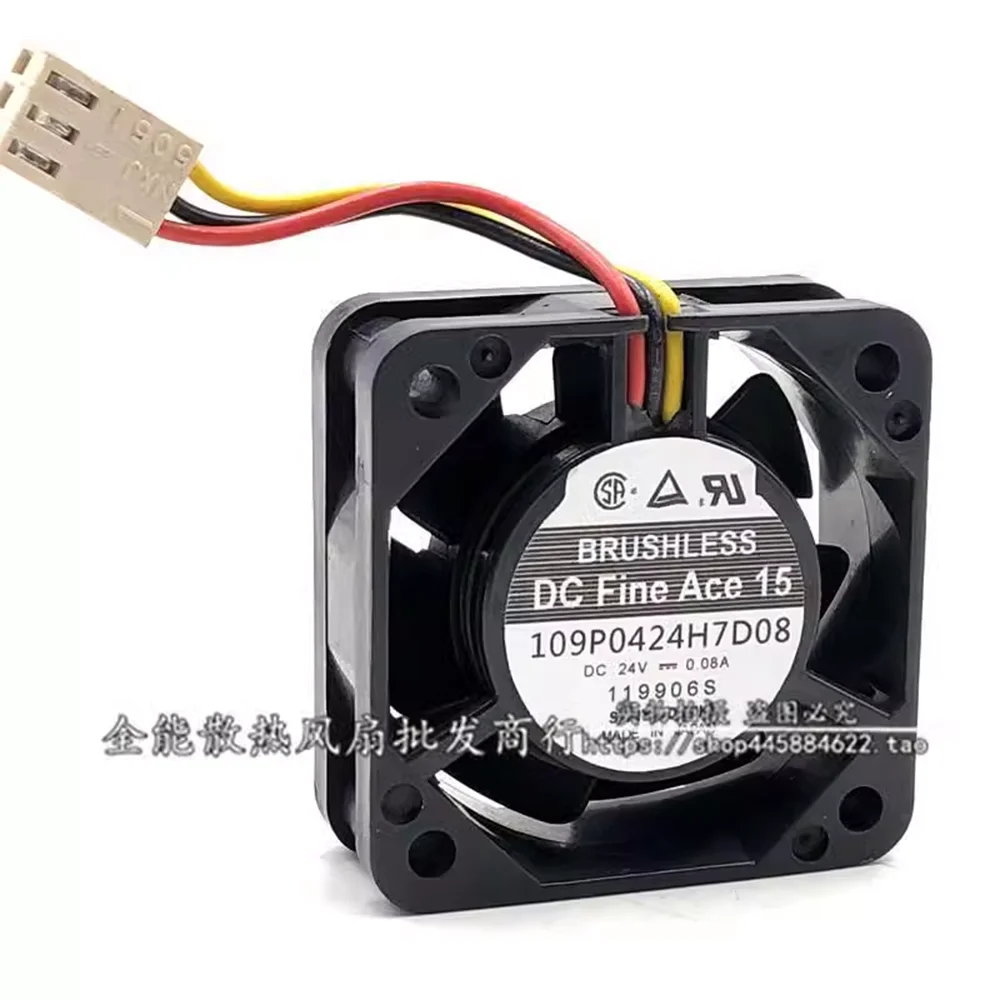 

for SANYO DENKI 109P0424H7D08 DC 24V 0.08A 40x40x15mm Server Cooling Fan