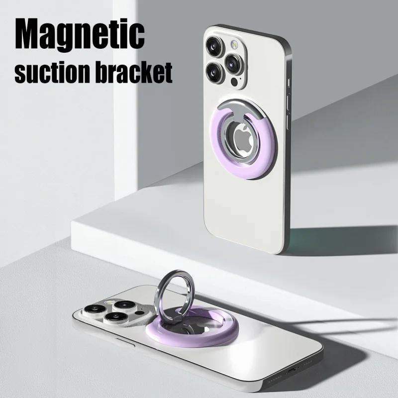 

Metal Magnetic Finger Ring Cell Phone Holder for Magsafe Zinc Alloy Ultra-Thin Portable Finger Ring Button Cell Phone Holder