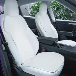 OULEX Seat Cover Cushion For Mercedes/Tesla/BMW/Toyota/VW Anti-dirty Anti-kick White Black Custom Breathable Interior Decorative