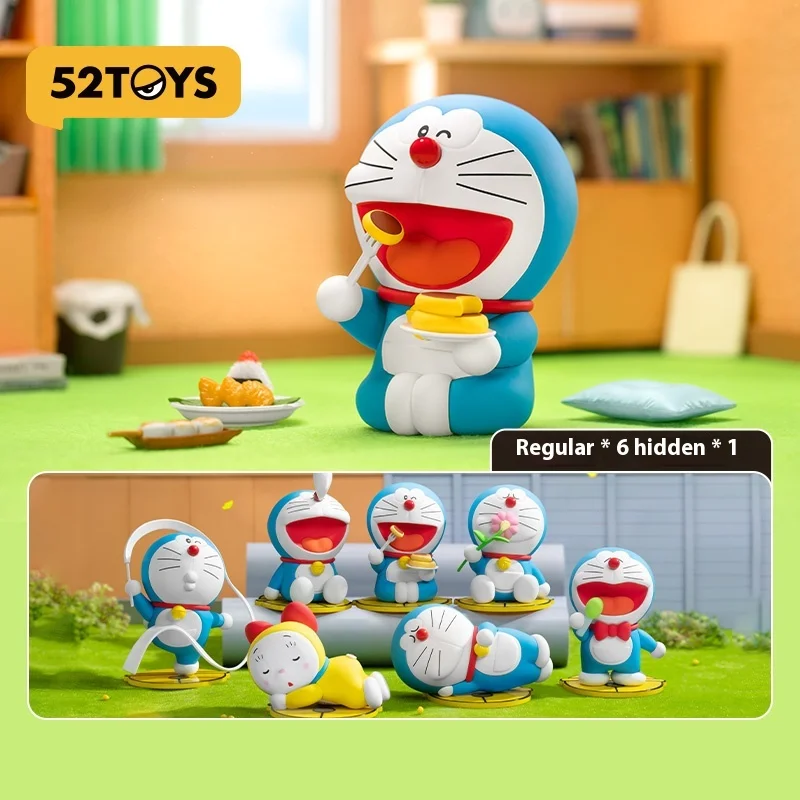 Genuine Blind Box Doraemon Leisure Time Series Kawaii Action Figure Doll Collectible Toy Desktop Decoration Kid Birthday Gift