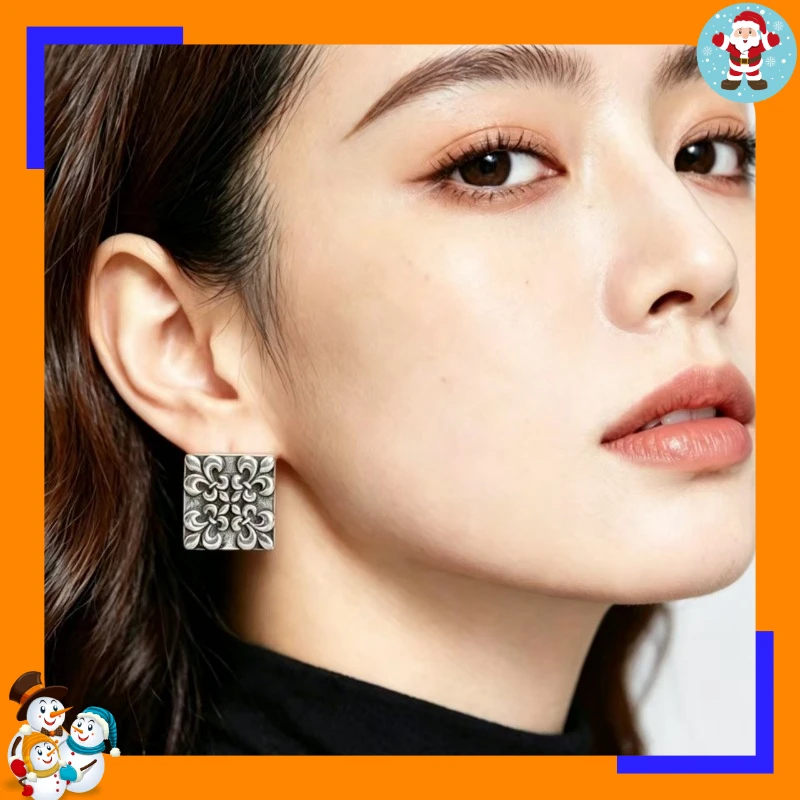 Retro Medieval Fashion Pattern Earrings Retro Court Style High Value Design Temperament Fashionable Exquisite Earrings Spot