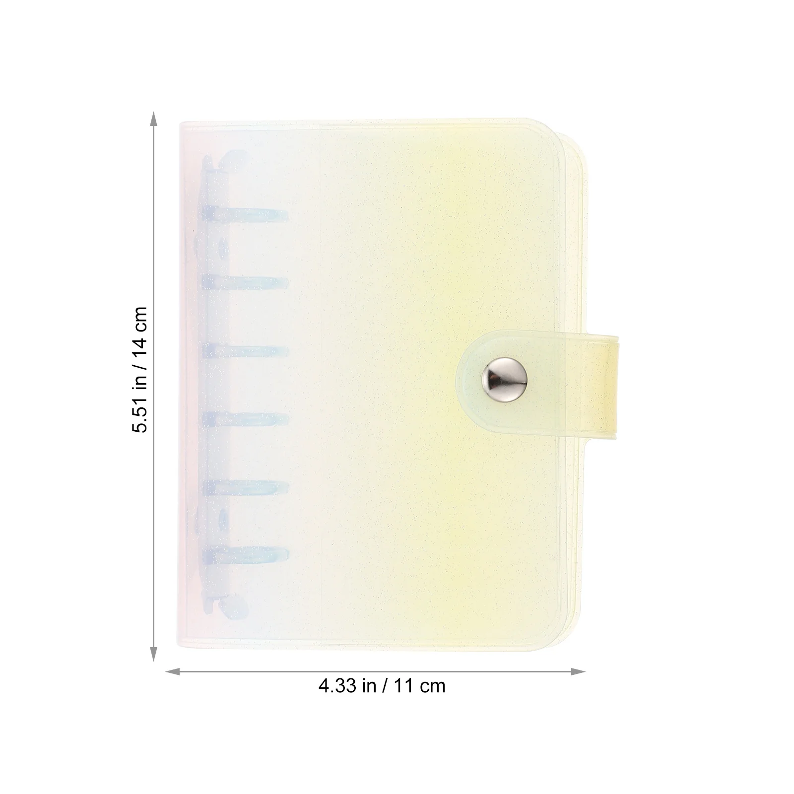 

Rainbow Loose-Leaf Planner Shell Clear A7 Binder Lightweight Notepad Pvc Case Scrapbook Protective Cover Journal Binder