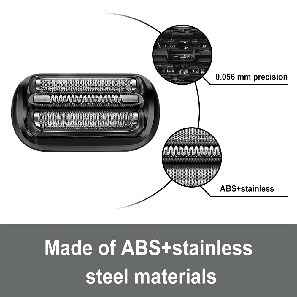 53B Shaver Foil & Cutter Replacement Part for Series 5, Razors 5020S, 5018S, 5050Cs, 6020S, 6075Cc, 6072Cc