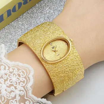 ASJ damesarmbandhorloge reloj mujer goud luxe schorspatroon eenvoudig horloge voor dames relojes para damas