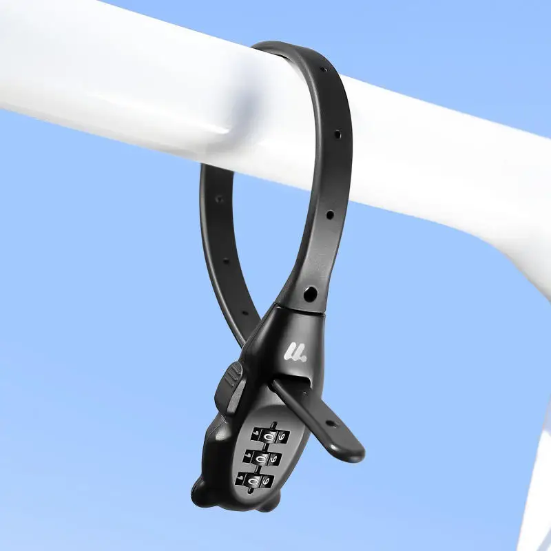 Kunci Sepeda Kabel Portabel Kunci Campuran Seng Helm Sepeda Motor Kunci Kata Sandi Keamanan Anti Maling Kunci Tali Dapat Disesuaikan