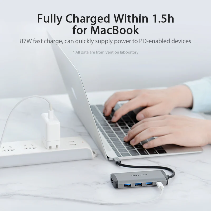 Vention Thunderbolt 3 Dock USB 3.0 Type C to HDMI USB Hub RJ45 Adapter for MacBook Pro Huawei P30/P20 Samsung usb c Adapter NEW