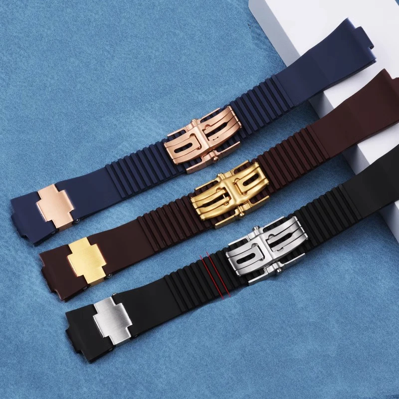 Silicone Watch Strap for Athens Observation Navigation 1183 Men\'s Women\'s Waterproof For Ulysse Nardin Rubber Watch Band 25mm