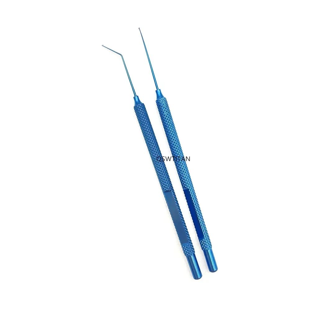 Lens Manipulator Hook 0.15mm T-shaped Tip LoL Hooks 120mm Ophthalmic Micro Surgical Instrument Straight/Angled