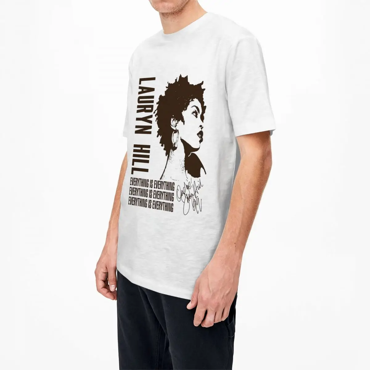 남성용 Lauryn Hill Fugees Los Famosos Camiseta Clasica 티셔츠, 가수 면 의류, 반팔 티셔츠, 플러스 사이즈