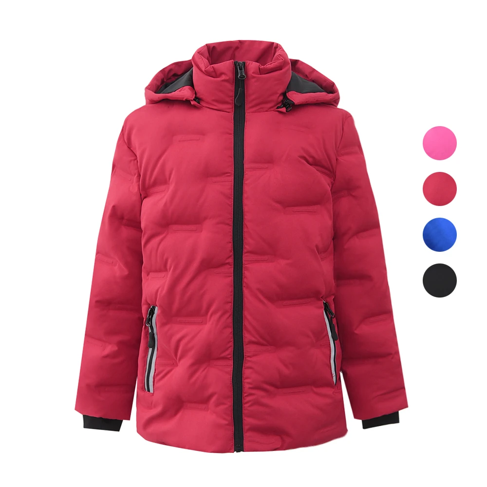 

4-8T Kids Boys Girls Coat Thicken Cotton Padded Jackets For Boys Girls Winter Warm Hooded Parkas Sportwear Windproof Outerwear