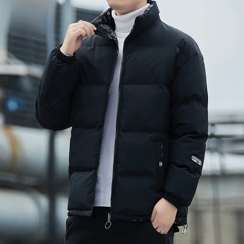 

You Zhaolin Men's Double-Sided Wear Thiened Warm Cotton Jaet ort Sle Couple's Top Coat Autumn Winter Polyester Fiber