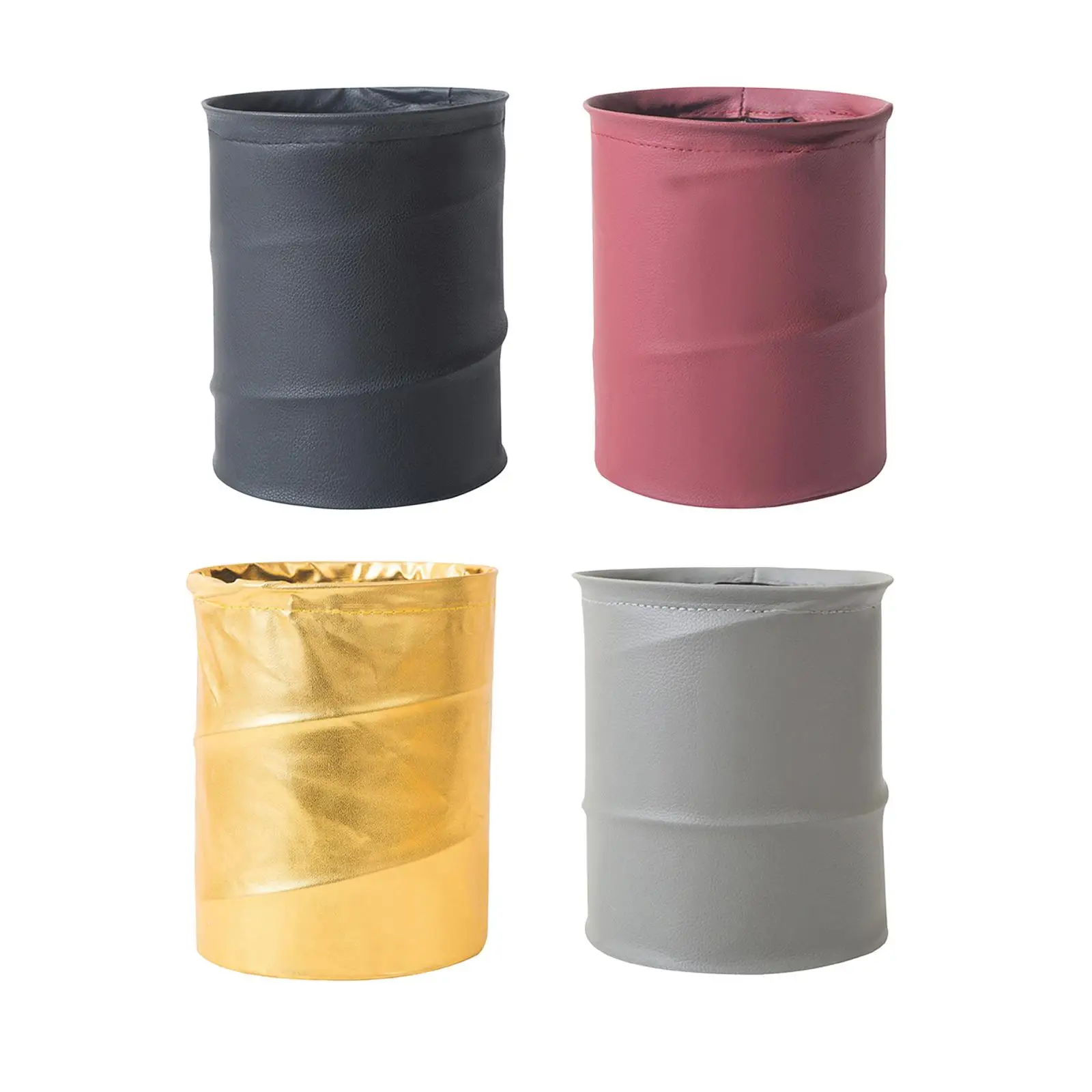 Car Trash can artificial Leather Garbage Bin Waste Basket Rubbish Bin for Truck