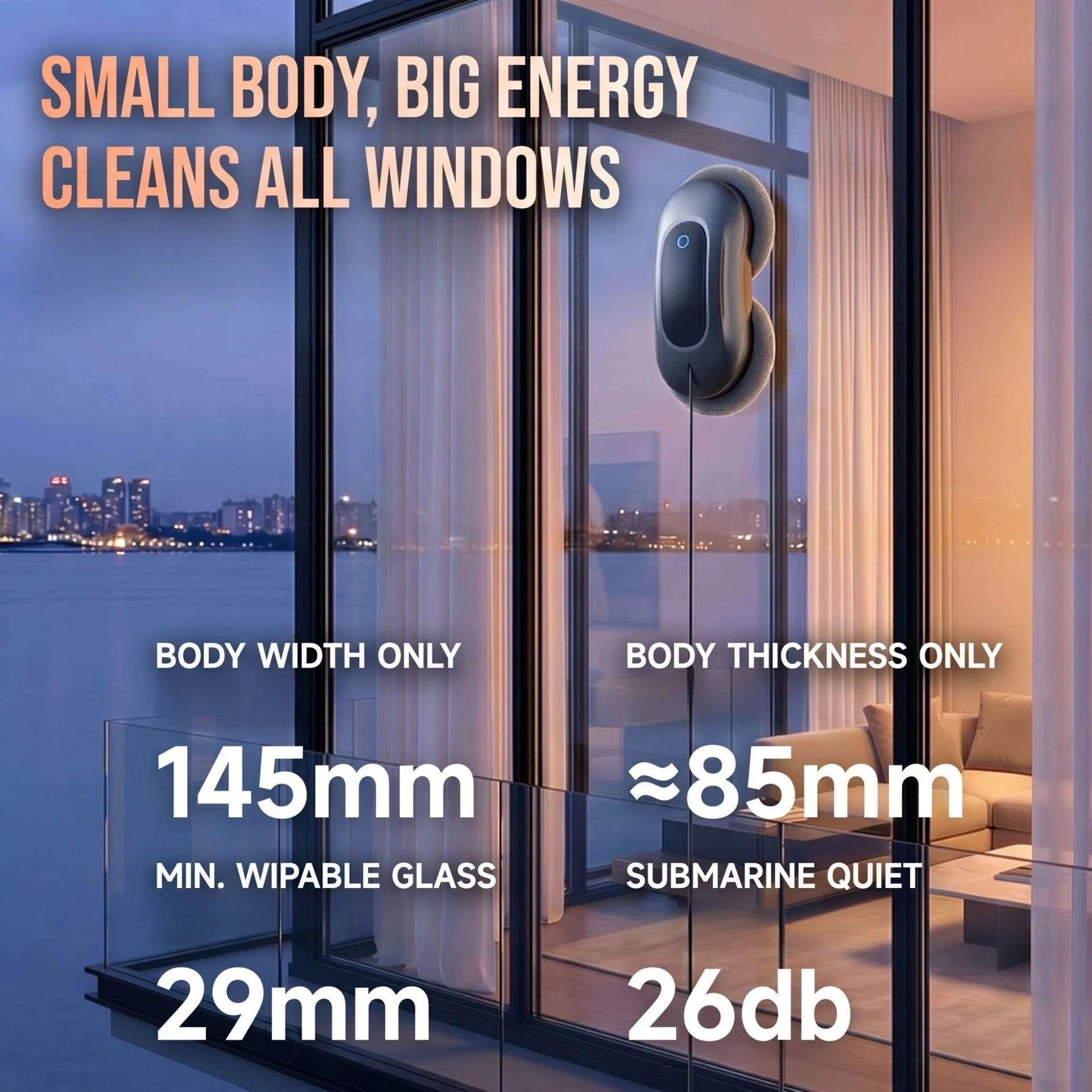 Window Cleaning Robot Wet Wash Smart APP Remote Control Automatic Dual Water Spray 2026 New Upgrade S9 Noiseless Window Cleaning