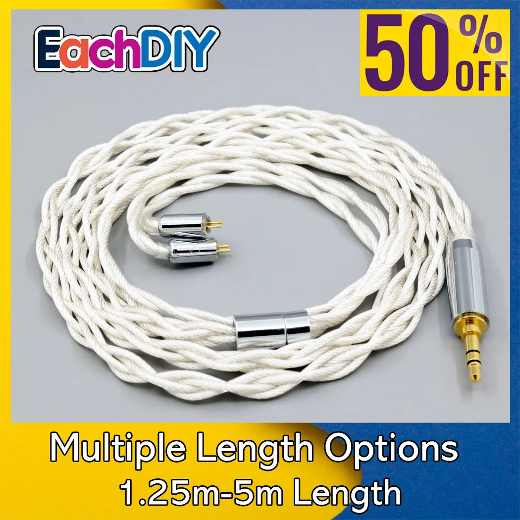 

Type2 Graphene 7N OCC Silver Plated Earphone Cable For 0.78mm 2pin Flat Step JH Audio JH11 Pro JH16 Pro LN008126