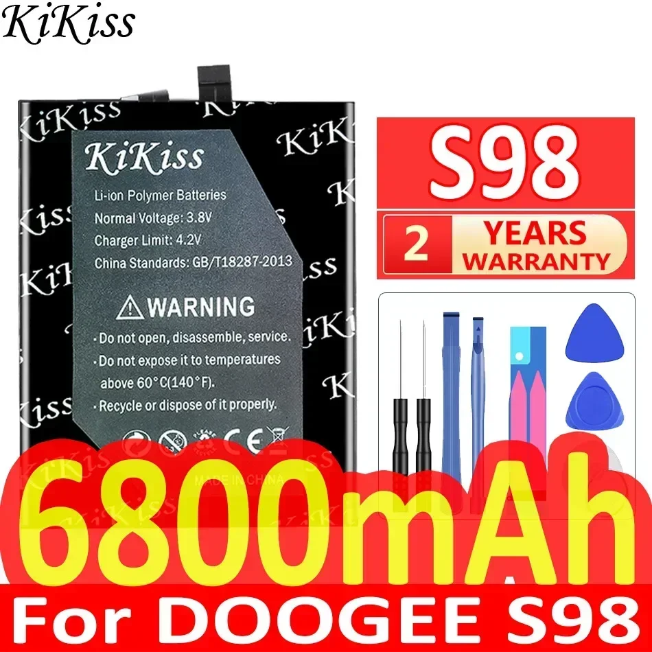 KiKiss Battery BAT21ZN1356000 6800mAh for DOOGEE S98 Mobile Phone