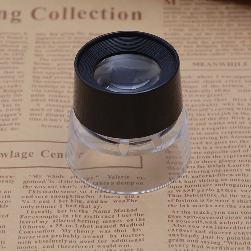 Pocket Magnifier Abs Plastic Acrylic Lens Mini Portable Cylinder 10X Reading Magnifying Glass Optical Instrument Loupe