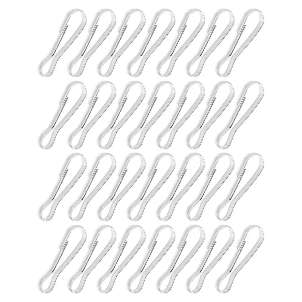 

60pcs Stainless Steel Keychain Snap Hooks Clasp Hanger Metal Lanyard Clips Badge Holder Spring Carabiner Zipper