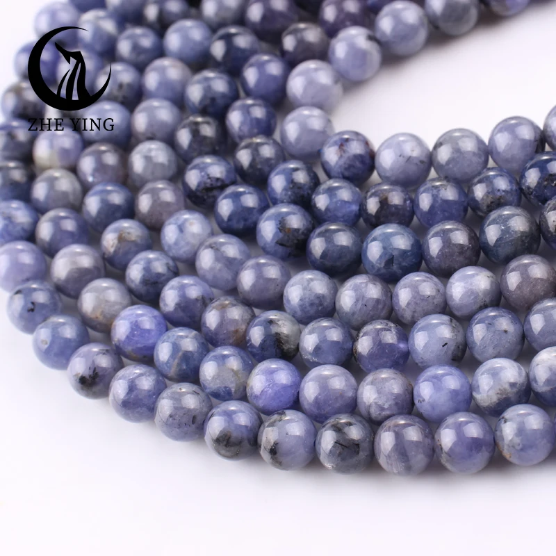 Pietre di Tanzanite blu naturale reale pietre preziose perline allentate rotonde per gioielli che fanno bracciali collana fai da te 6-10mm 15 \