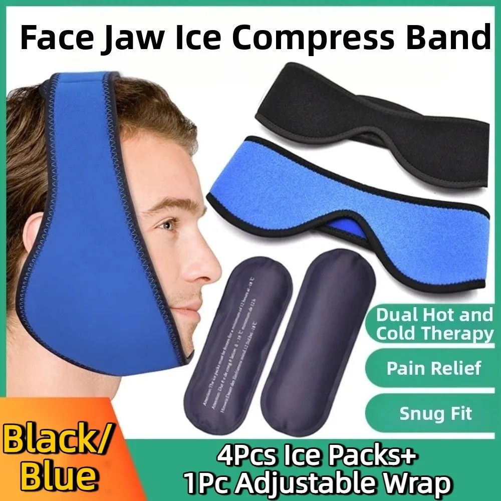 

Elastic Facial Ice Pack Wraps Toothache Relief Secure Fastening Hot Cold Gel Wraps Relieve Swelling No Leakage